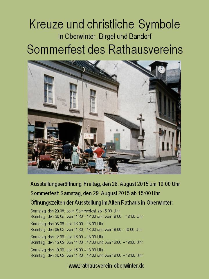 Kreuze und christliche Symbole - Ausstellung August 2015 | Rathausverein Oberwinter